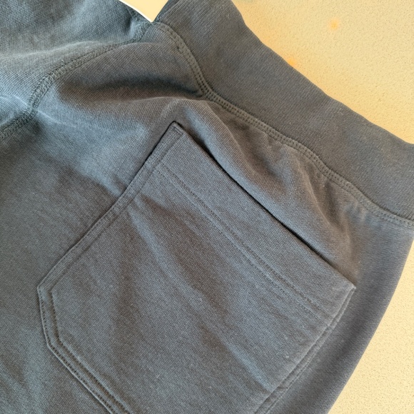 Helmut Lang - BRAND NEW - Yellow Logo patch sweatpants - Patrol Navy Blue - Picture 8 of 10